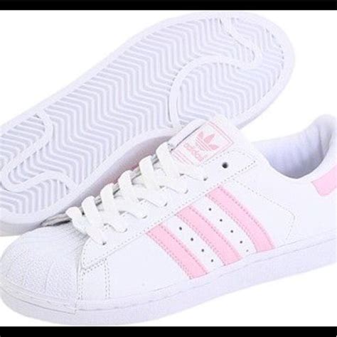 Adidas women's white pink